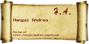 Hangai Andrea névjegykártya